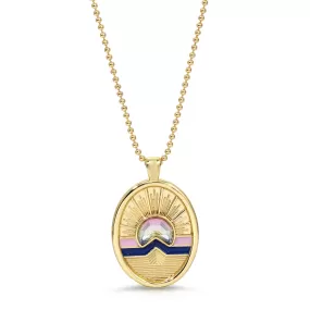 Tequila Sunrise Enamel Necklace - Twilight