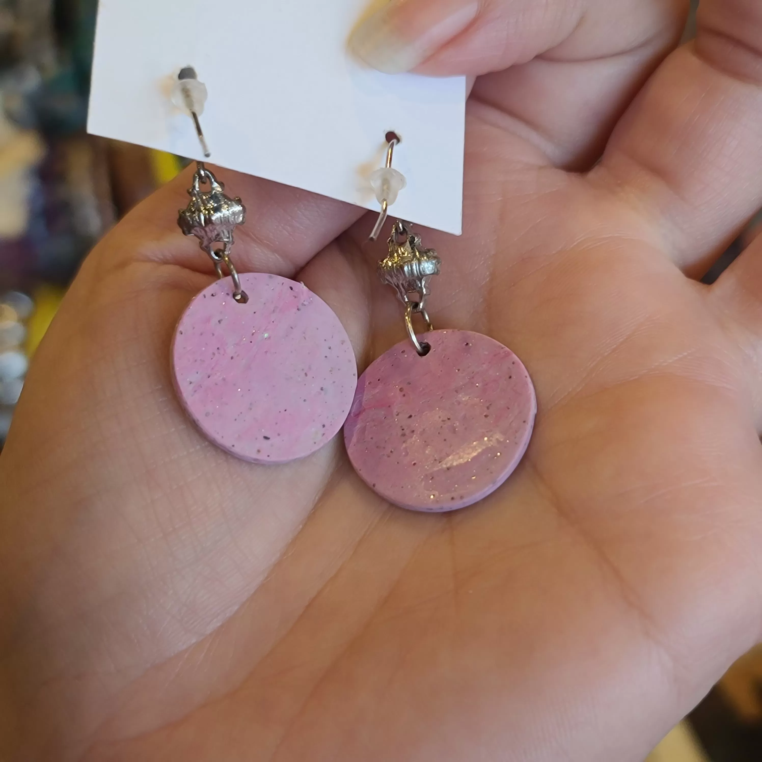 THAT HAPPY PLACE Pink "Love This Place" Dangle Earrings