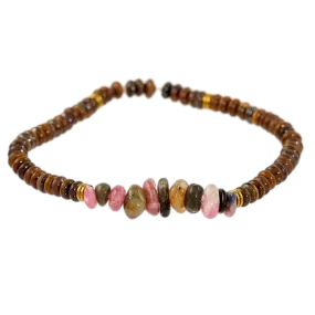 Tigers Eye & Tourmaline Gemstone Bracelet