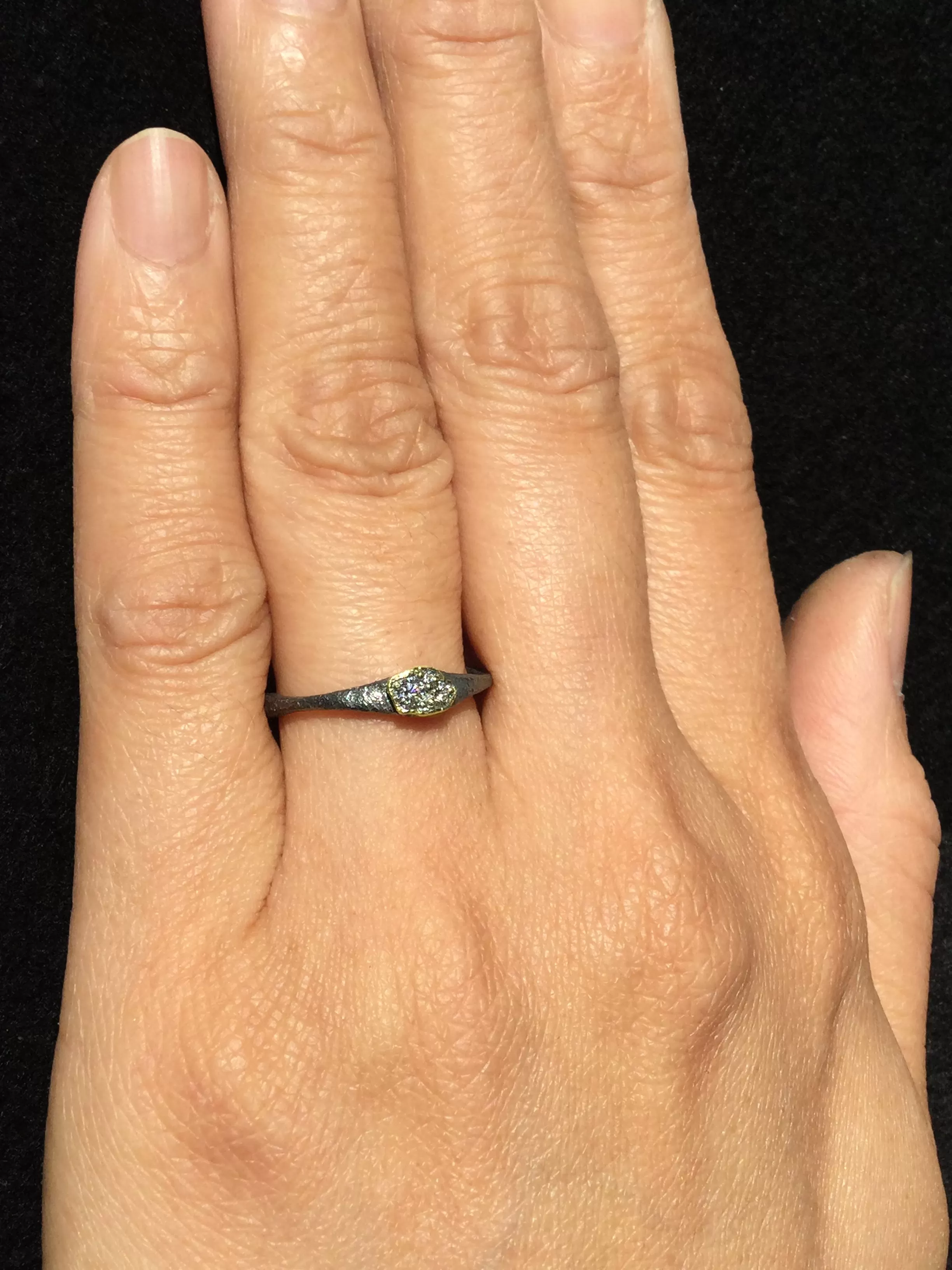 Tiny Single Dew Pond Diamond Ring