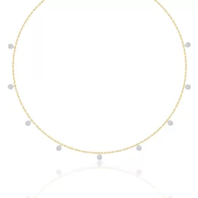 Two Tone Gold Diamond Eternal Necklace