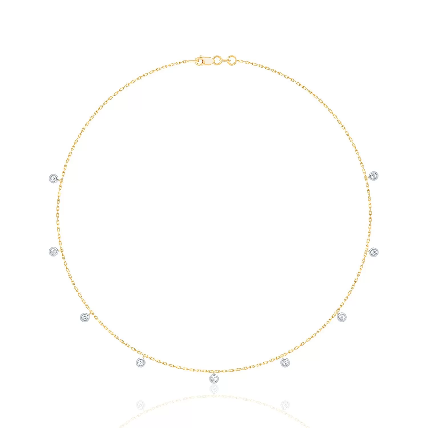 Two Tone Gold Diamond Eternal Necklace