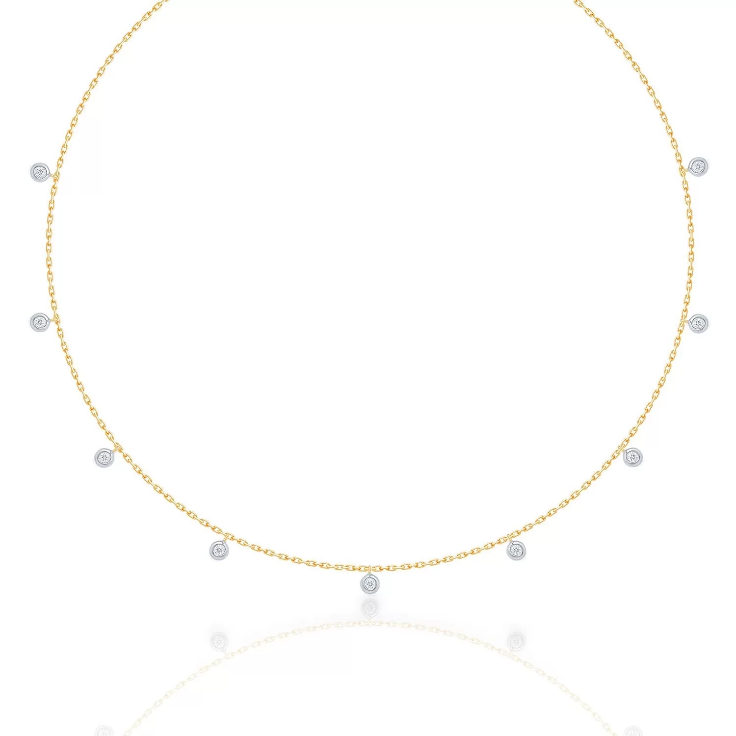 Two Tone Gold Diamond Eternal Necklace