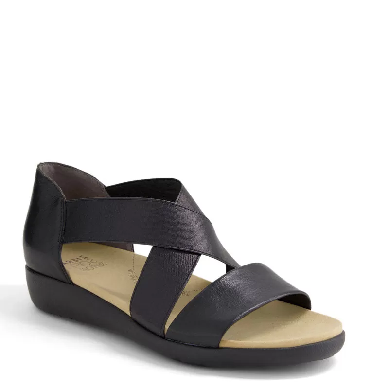 UMATO W - BLACK-BLACK METALLIC LEATHER-ELASTIC FS