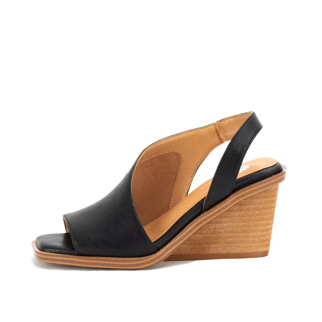 Valdosta Slingback Wedge Sandal - Black