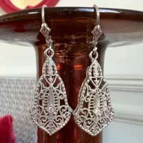 Vintage Diamond Drop Earrings