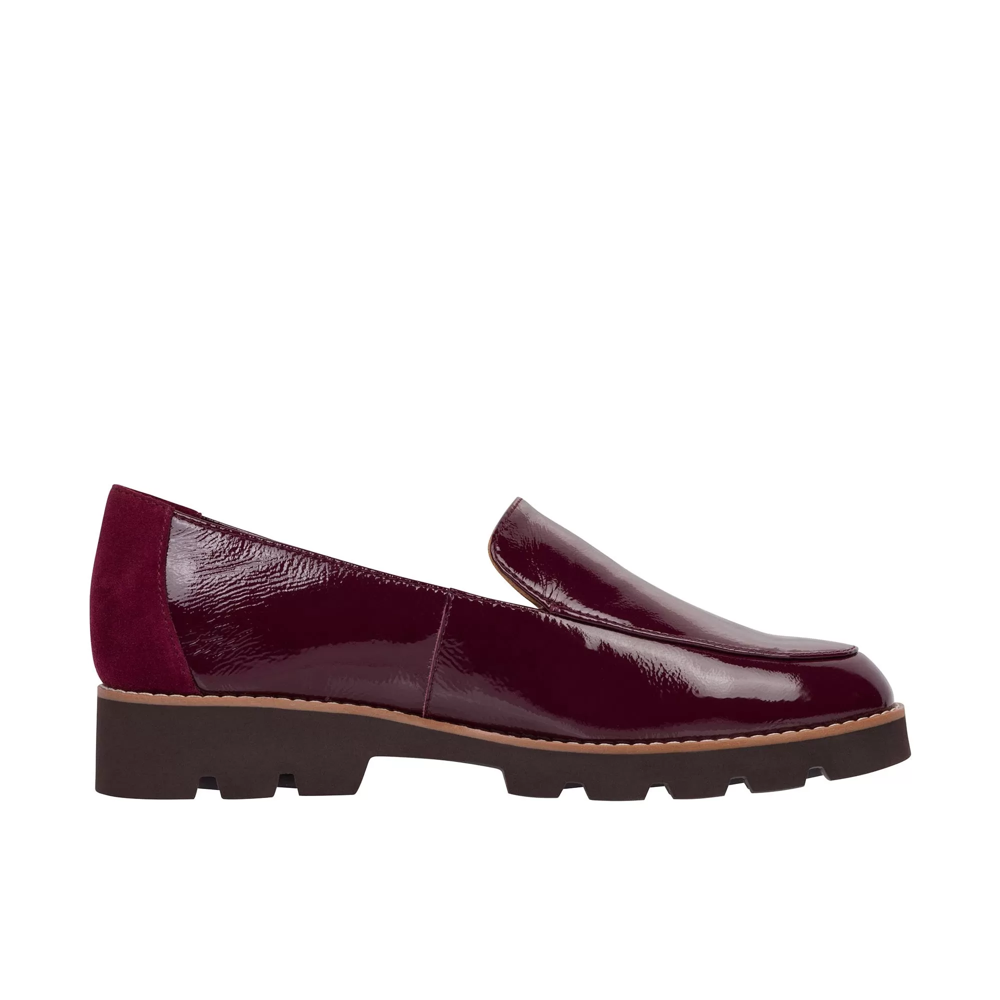 Vionic Womens Kensley Loafer Crimson Crinkle Leather