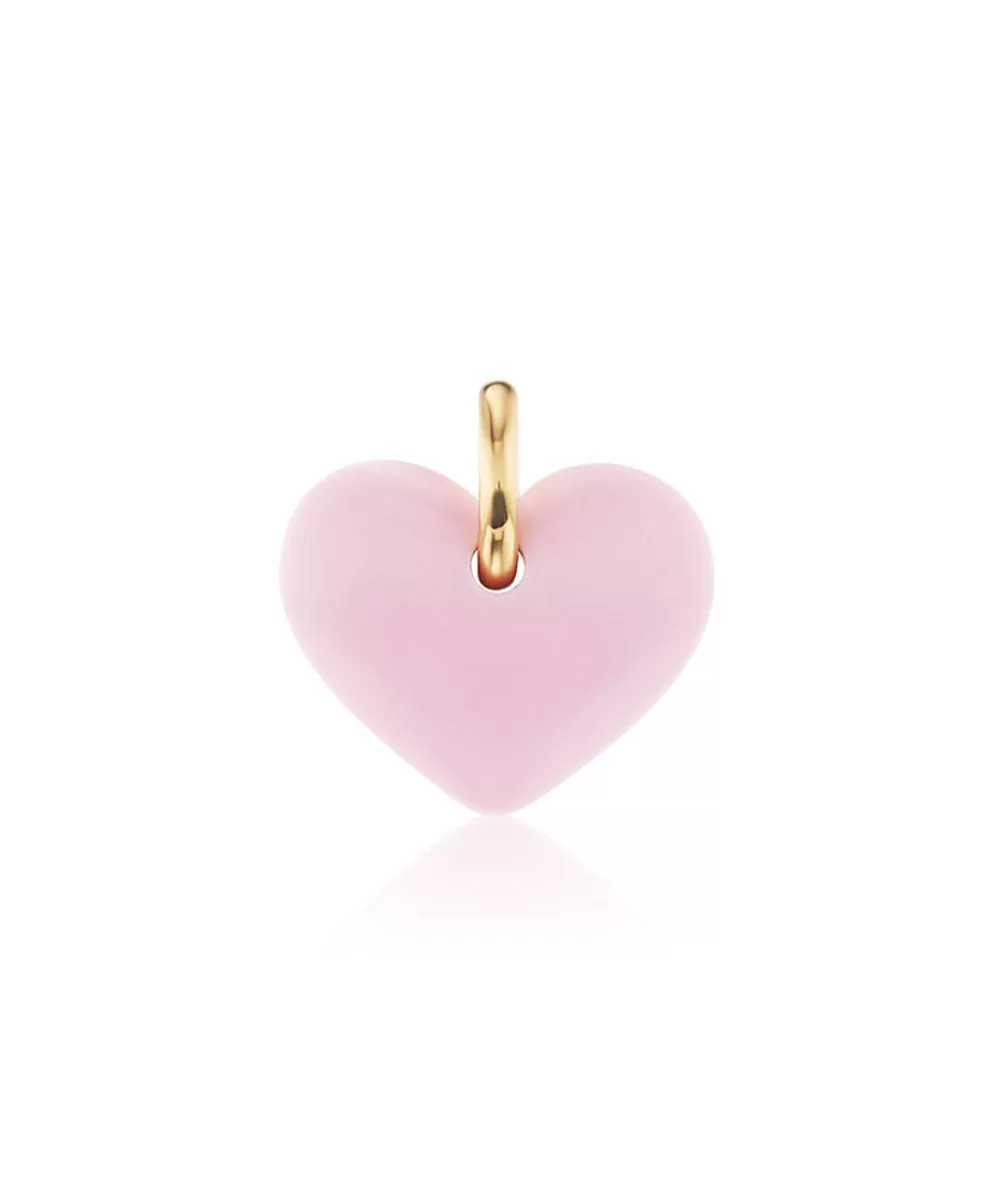 Whisper Pink Heart Pendant, 40mm