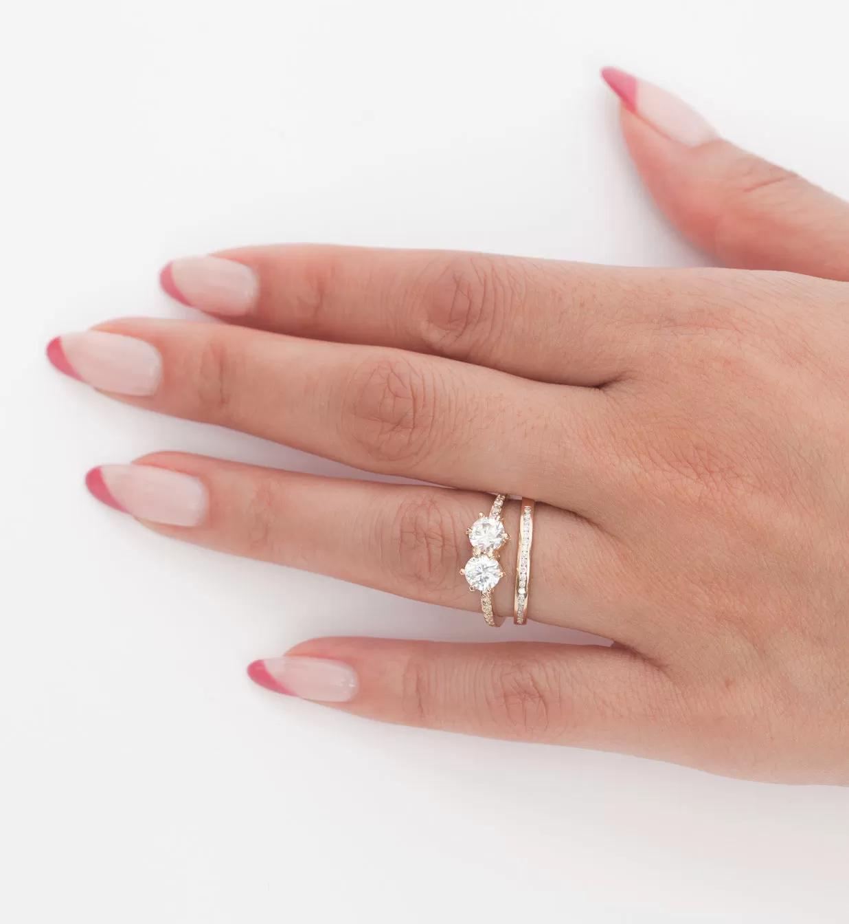 White Diamond Luna Ring