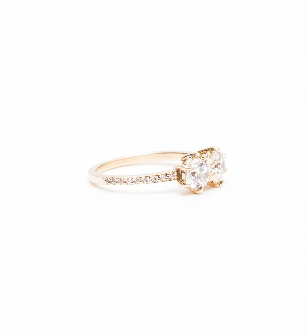 White Diamond Luna Ring