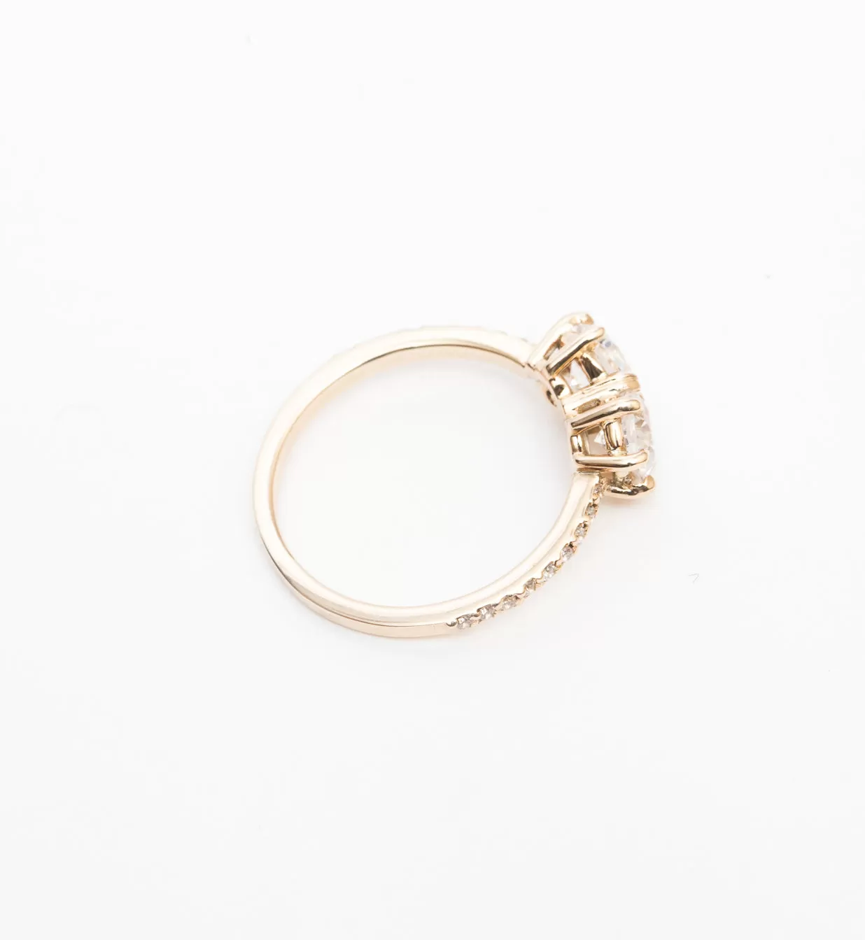 White Diamond Luna Ring