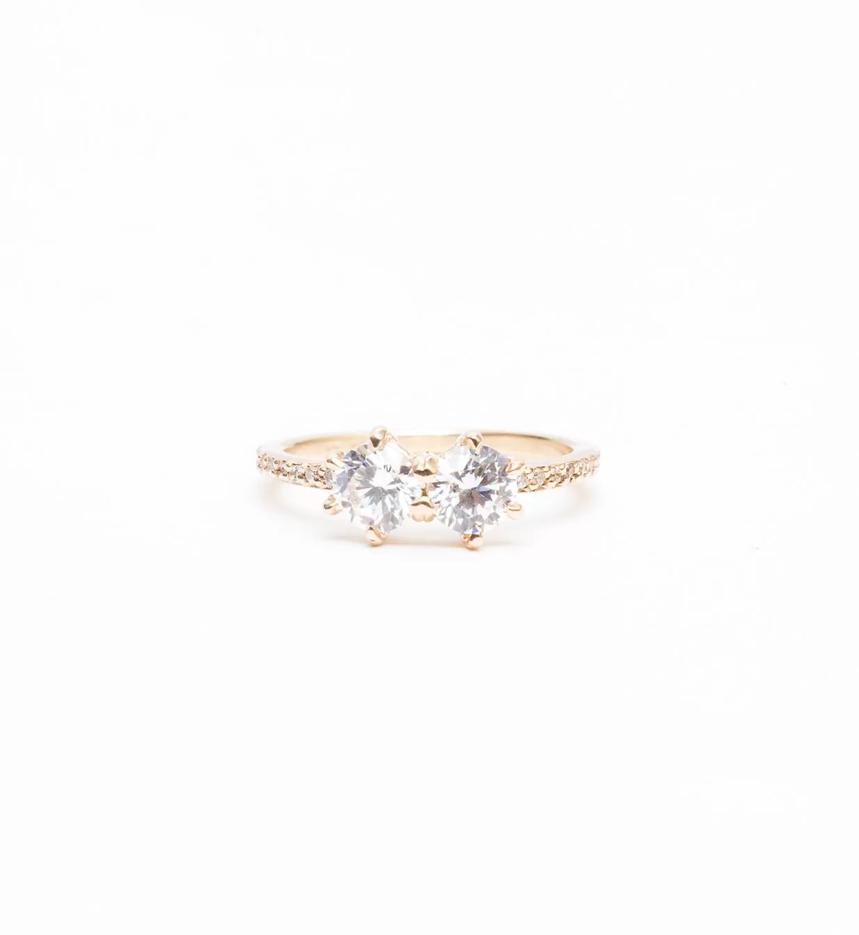 White Diamond Luna Ring