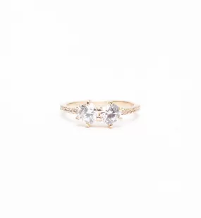 White Diamond Luna Ring