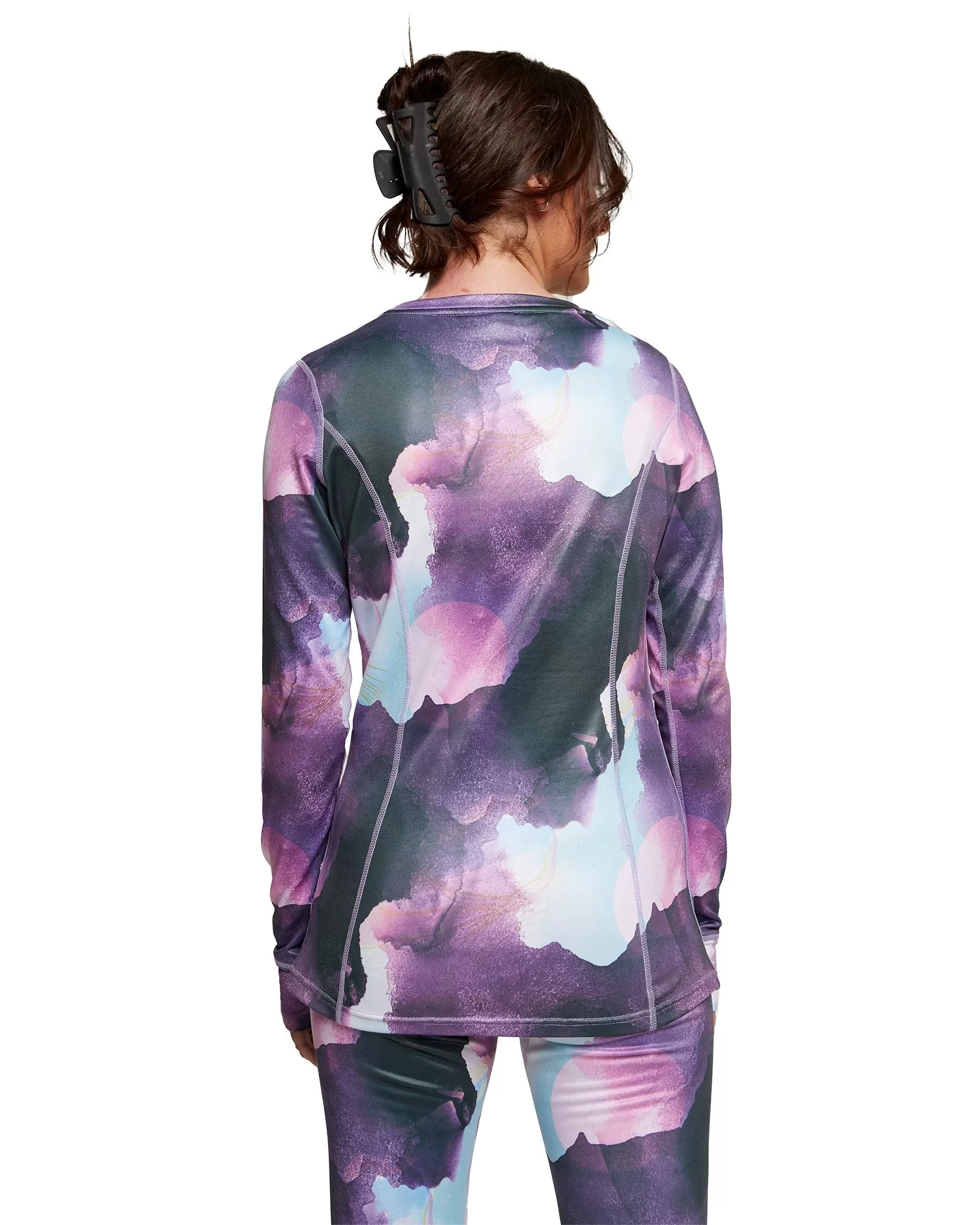 WOMENS LIVING BEST LIFE CREW NECK TOP - WATERCOLOUR UNIVERSE